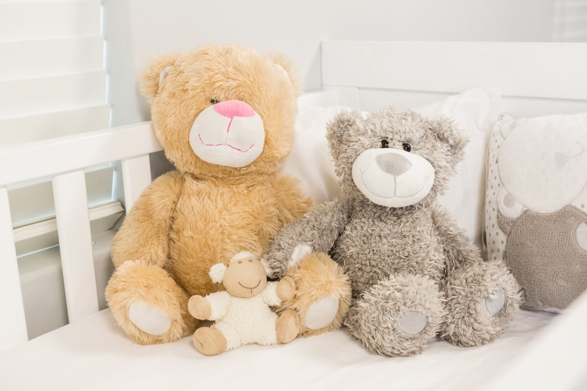 Plush in crib